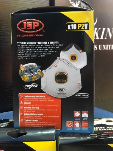 JSP 725- Moulded Typhoon™ FFP2V  呼氣閥口罩  (1盒10個)